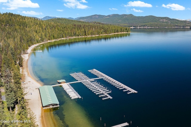 225 Fairway Dr, Priest Lake, ID 83856 - aerial view of a heavily wooded area and a water and mountain view