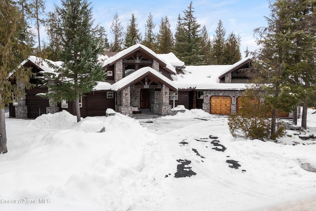225 Fairway Dr, Priest Lake, ID 83856 - view of front facade with stone siding