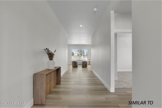 1109 N Country Club Dr Unit 22, Deer Park, WA 99006 - hallway with light wood-style floors, baseboards, and recessed lighting