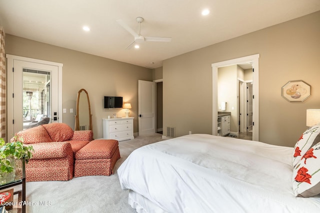 396 Hanaford Rd, Blanchard, ID 83804 - carpeted bedroom featuring recessed lighting and ceiling fan