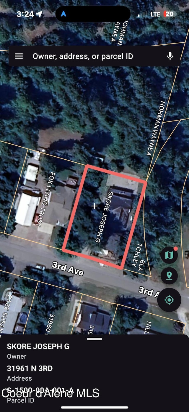 31961 N 3rd Ave, Spirit Lake, ID 83869 - aerial map of property and surrounding area