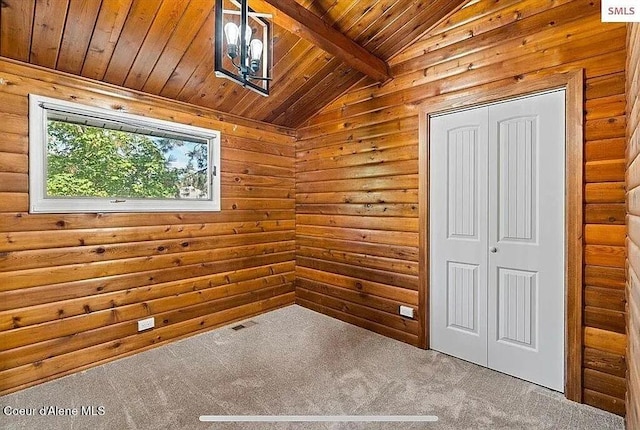 31961 N 3rd Ave, Spirit Lake, ID 83869 - spare room featuring wooden ceiling and carpet flooring