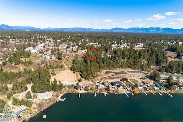 31961 N 3rd Ave, Spirit Lake, ID 83869 - aerial overview of property's location with a water and mountain view
