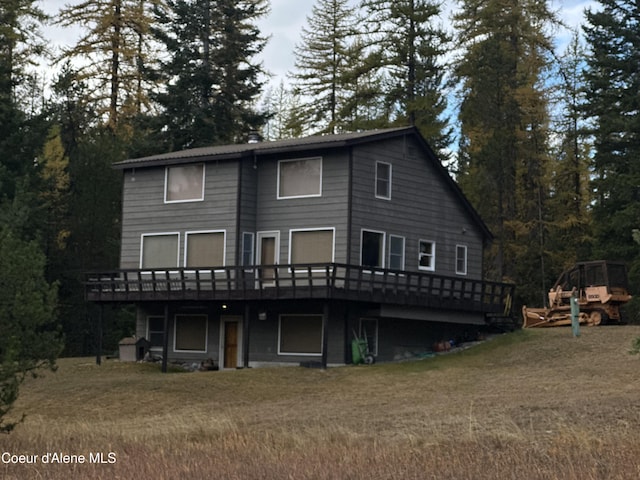366 Yukon Rd, Bonners Ferry, ID 83805 - back of property with a deck