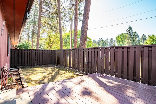 1130 E Timber Ln # 7, Coeur Dalene, ID 83815 - wooden deck featuring a fenced backyard