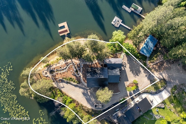 14318 N Waters Edge Ct, Hayden, ID 83835 - aerial view of property's location featuring property boundaries highlighted