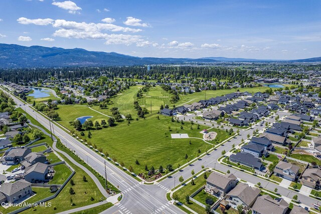 3025 N Sand Trap Way, Post Falls, ID 83854 - aerial view of residential area with a water and mountain view