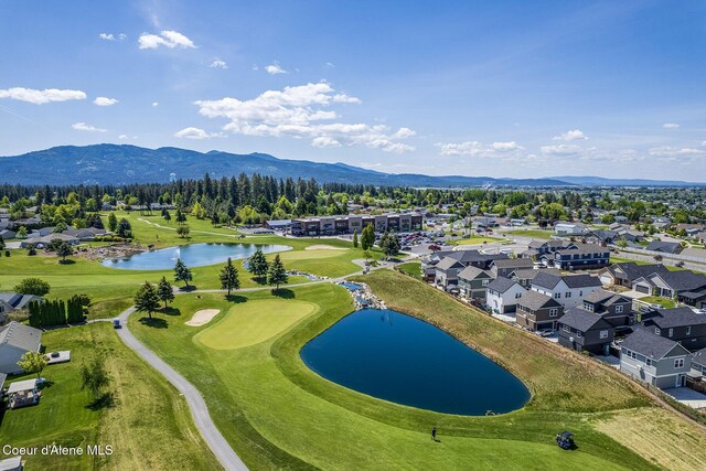 3025 N Sand Trap Way, Post Falls, ID 83854 - aerial perspective of suburban area with a water and mountain view and a golf course