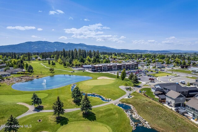 3025 N Sand Trap Way, Post Falls, ID 83854 - drone / aerial view of a water and mountain view and a local golf course