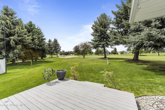 3025 N Sand Trap Way, Post Falls, ID 83854 - wooden deck with a lawn