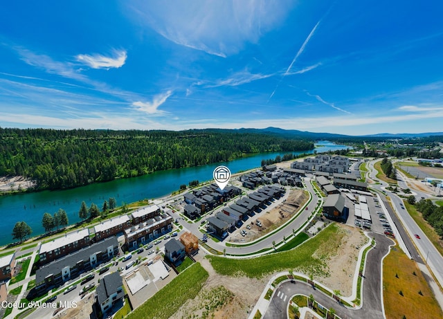 2888 W Lumber Ln, Coeur Dalene, ID 83814 - aerial view of a forest and a water and mountain view