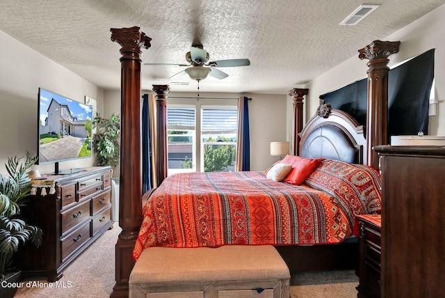3423 E Hope Ave, Post Falls, ID 83854 - carpeted bedroom featuring a textured ceiling and ceiling fan