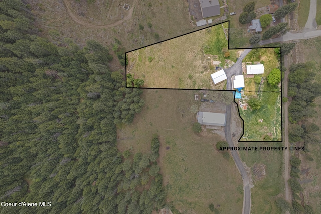 59A Creek Side Dr, Wallace, ID 83873 - aerial view of property's location featuring property parcel outlined