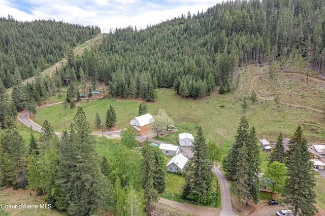 59A Creek Side Dr, Wallace, ID 83873 - aerial view of property and surrounding area featuring a forest