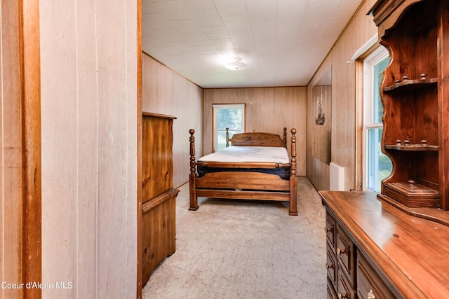 59A Creek Side Dr, Wallace, ID 83873 - carpeted bedroom featuring wooden walls
