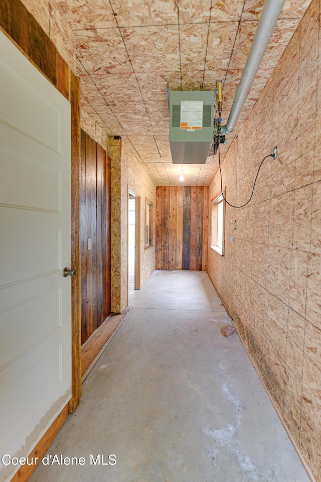 59A Creek Side Dr, Wallace, ID 83873 - corridor featuring concrete floors and a heating unit