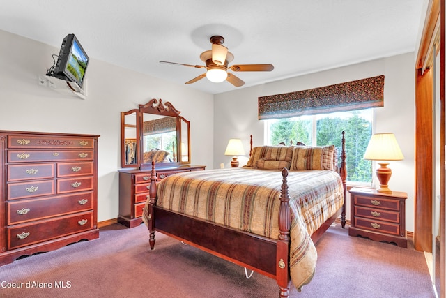 5340 W Hull Loop, Coeur Dalene, ID 83814 - carpeted bedroom featuring a ceiling fan