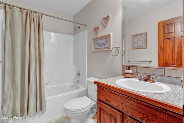 5340 W Hull Loop, Coeur Dalene, ID 83814 - full bath featuring shower / tub combo with curtain, vanity, and toilet