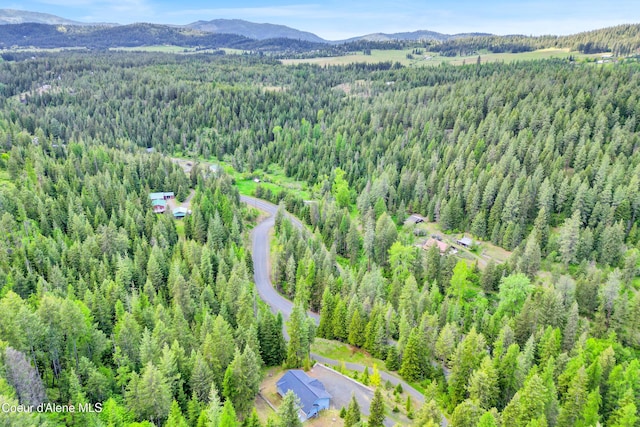 5340 W Hull Loop, Coeur Dalene, ID 83814 - aerial view of a heavily wooded area and mountains