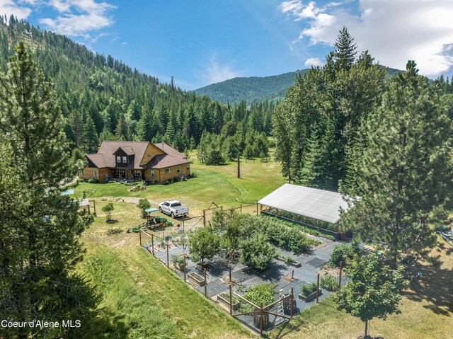 88 Fenway Dr, Sagle, ID 83860 - view from above of property featuring a forest and mountains