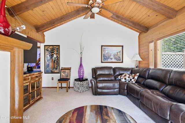 471 Kaniksu Shores Rd, Sandpoint, ID 83864 - living area with wooden ceiling, carpet flooring, ceiling fan, baseboards, and wooden walls