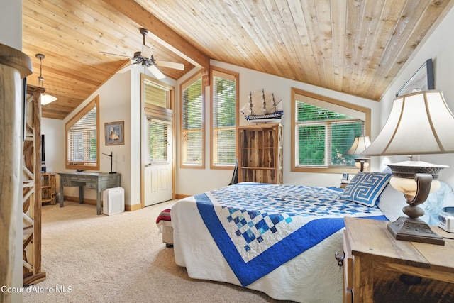 471 Kaniksu Shores Rd, Sandpoint, ID 83864 - bedroom with carpet flooring and wood ceiling
