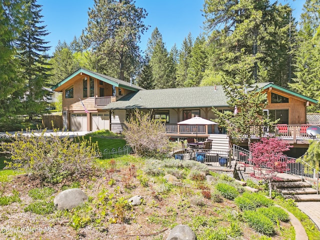 471 Kaniksu Shores Rd, Sandpoint, ID 83864 - view of front of home featuring a garage and a deck