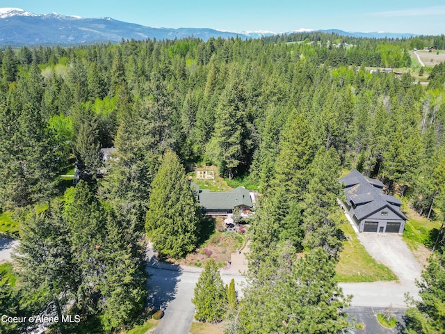 471 Kaniksu Shores Rd, Sandpoint, ID 83864 - drone / aerial view of a forest and a mountain backdrop