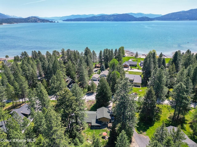 471 Kaniksu Shores Rd, Sandpoint, ID 83864 - aerial view of residential area with a water and mountain view