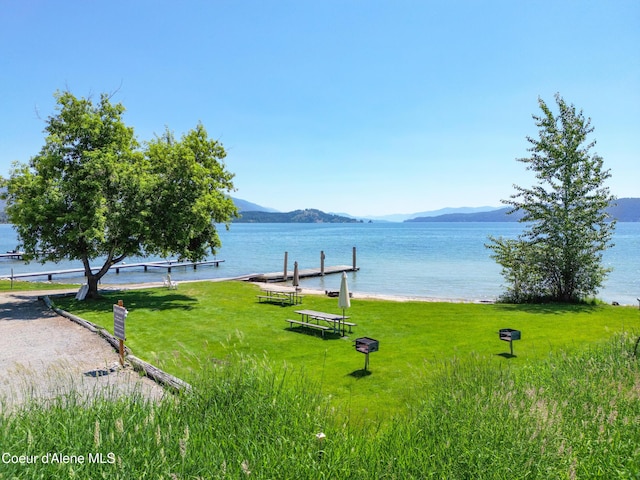 471 Kaniksu Shores Rd, Sandpoint, ID 83864 - water view featuring a mountain backdrop and a dock