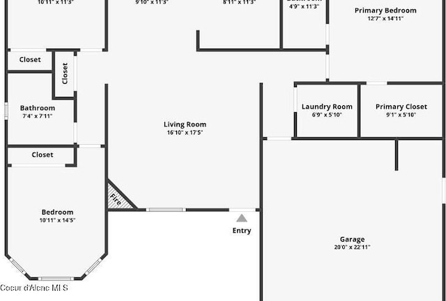 10566 N Seaside St, Hayden, ID 83835 - property floor plan