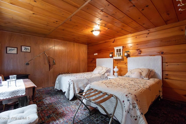 97 S Granite Bay Rd, Nordman, ID 83848 - bedroom with wooden walls and wood ceiling