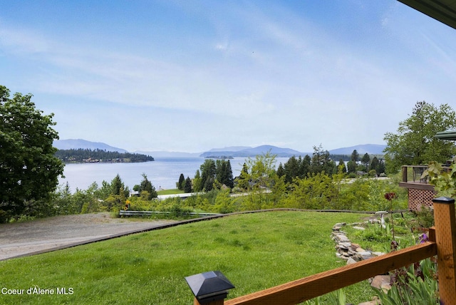 521 Aspen, Hope, ID 83836 - view of grassy yard with a water and mountain view