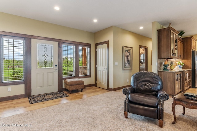 2795 Boekel Rd, Rathdrum, ID 83858 - foyer entrance featuring baseboards, recessed lighting, and light wood-type flooring