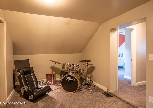919 Silver Springs Rd, Moyie Springs, ID 83845 - rec room featuring carpet flooring and lofted ceiling