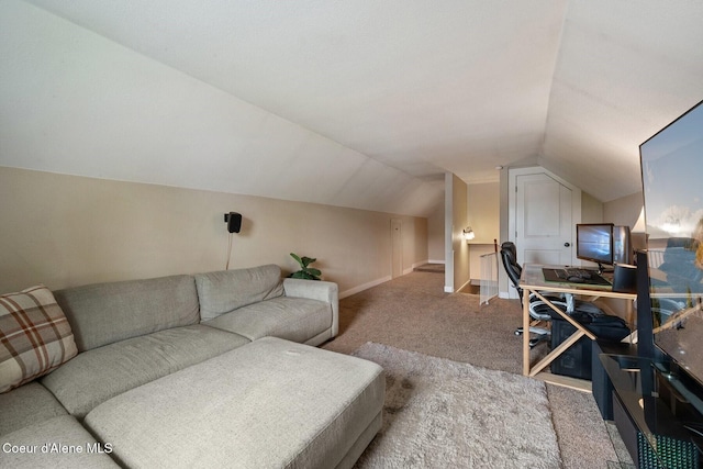 112 Washington St, Priest River, ID 83856 - carpeted office featuring lofted ceiling and baseboards