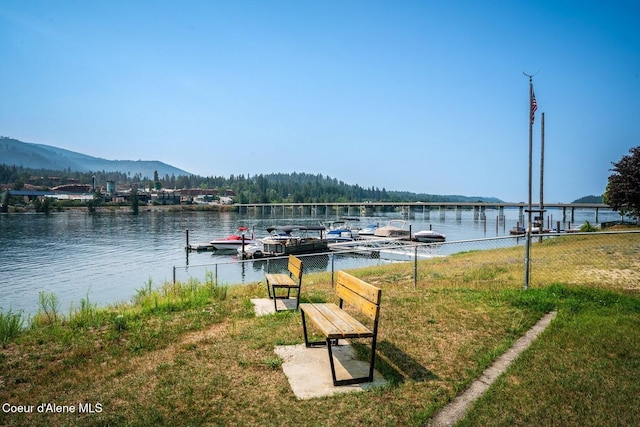112 Washington St, Priest River, ID 83856 - dock featuring a water and mountain view
