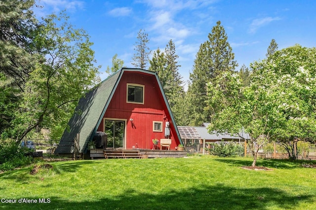 11 Hackney Ln, Sandpoint, ID 83864 - back of house with a barn and an outbuilding