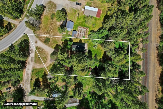 11 Hackney Ln, Sandpoint, ID 83864 - aerial overview of property's location with property boundaries highlighted