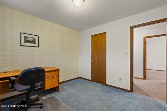 12696 N Dover Ln, Hayden, ID 83835 - office area with dark carpet and baseboards