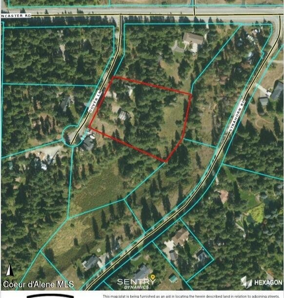 12696 N Dover Ln, Hayden, ID 83835 - map of property location with property boundaries highlighted
