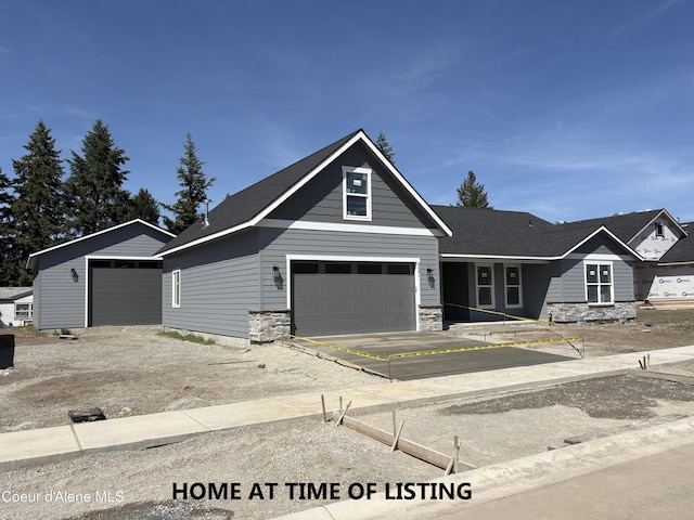 4531 E Davin Dr, Post Falls, ID 83854 - view of front of property featuring stone siding