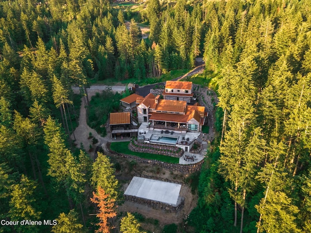 6361 S Cormorant Ct, Harrison, ID 83833 - view of property location with a heavily wooded area