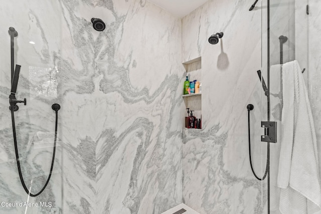 6361 S Cormorant Ct, Harrison, ID 83833 - full bathroom featuring a marble finish shower