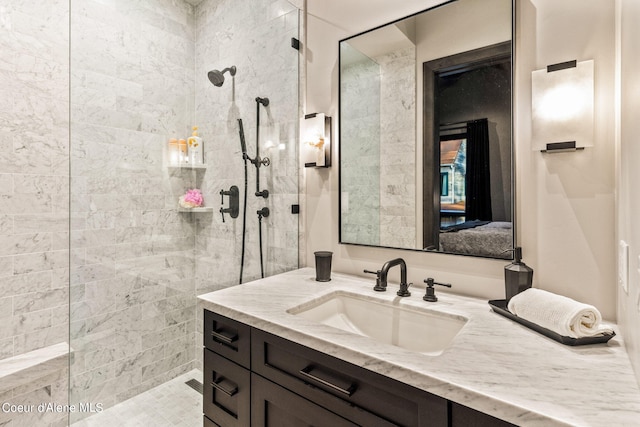 6361 S Cormorant Ct, Harrison, ID 83833 - full bathroom with vanity, walk in shower, and connected bathroom