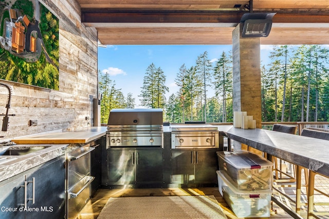 6361 S Cormorant Ct, Harrison, ID 83833 - view of patio featuring a sink