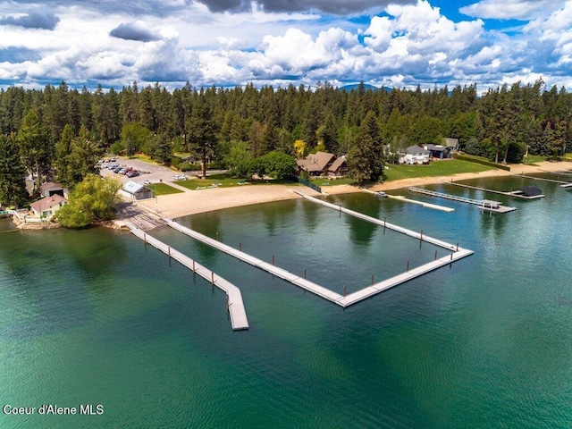 1456 E Ezra Ave, Hayden, ID 83835 - bird's eye view of a heavily wooded area and a large body of water