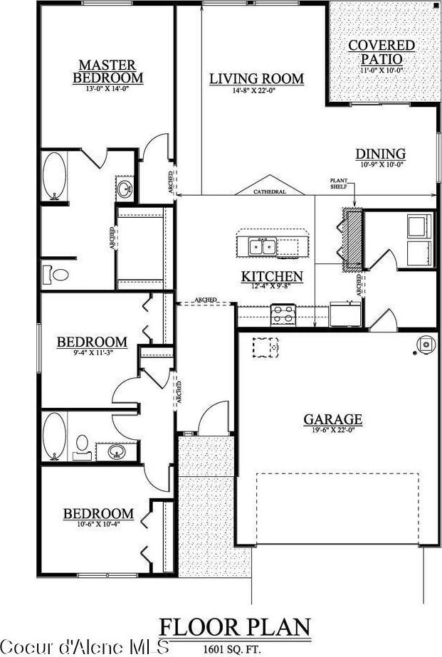 7156 W Christine St, Rathdrum, ID 83858 - floor plan / room layout