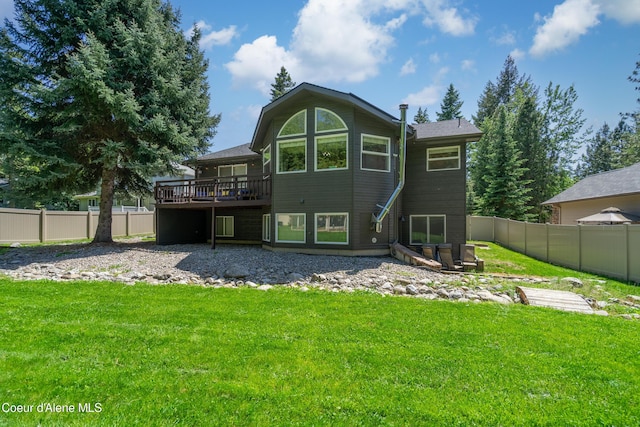 3061 E Lake Forest Dr, Hayden Lake, ID 83835 - rear view of property featuring a deck