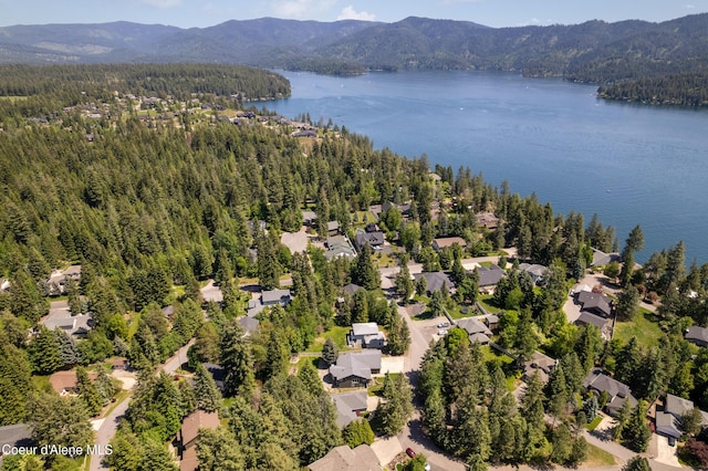 3061 E Lake Forest Dr, Hayden Lake, ID 83835 - aerial view of a heavily wooded area and a water and mountain view